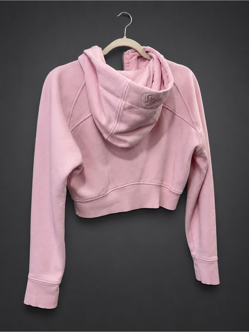 Lululemon Scuba Full Zip Cropped Hoodie Strawberry Milkshake Approx Sz 8 - Picture 2 of 3